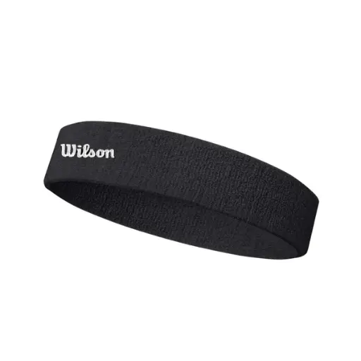 U WILSON HEADBAND BLACK OS